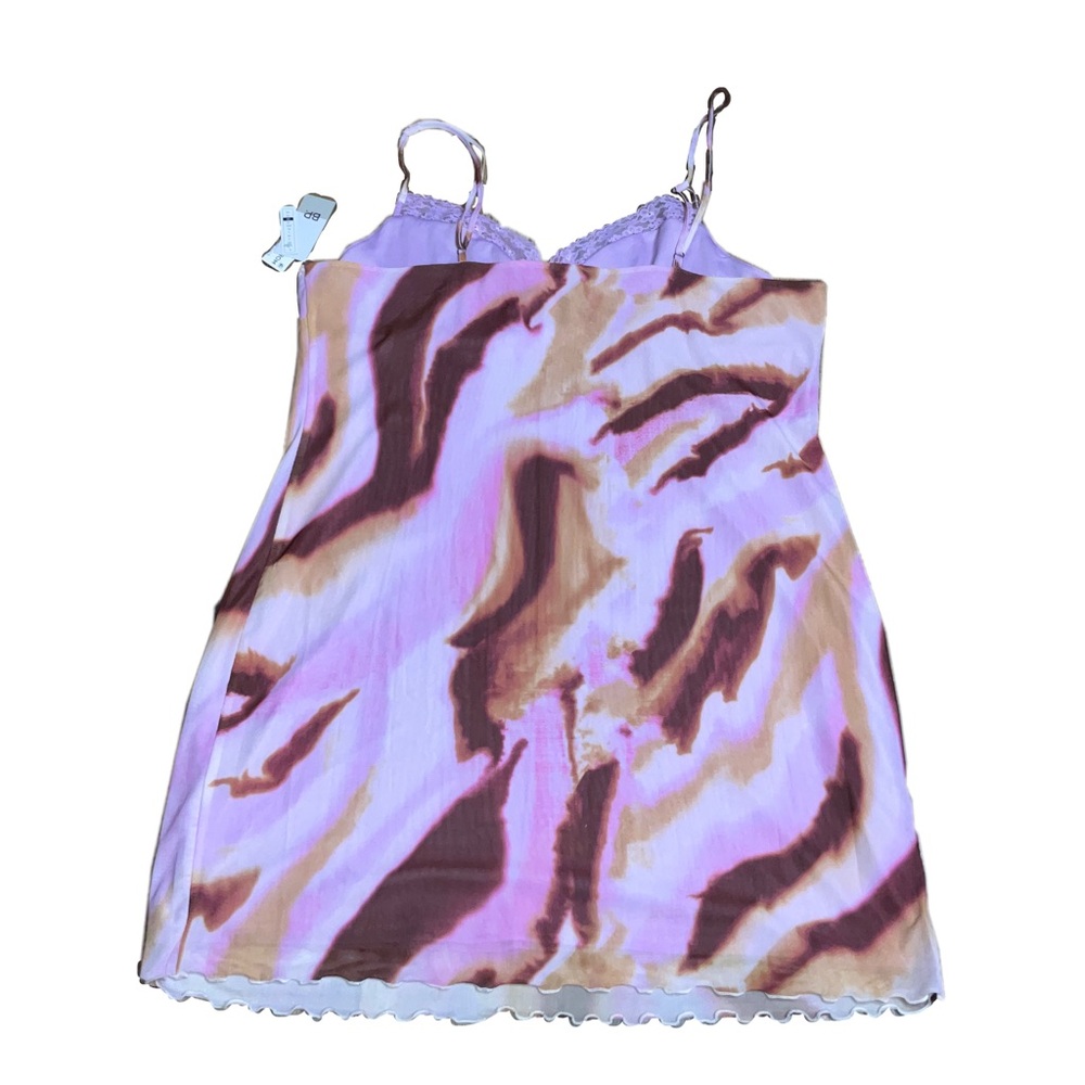 Bp slip dress nwt lettuce hem lavender mesh and lined dress size 2xl - Picture 5 of 6